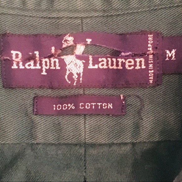 : [ FREE ] Vintage Polo Ralph Lauren Oxford Shirt - Picture 2 of 3